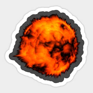 Planet Fire Sticker